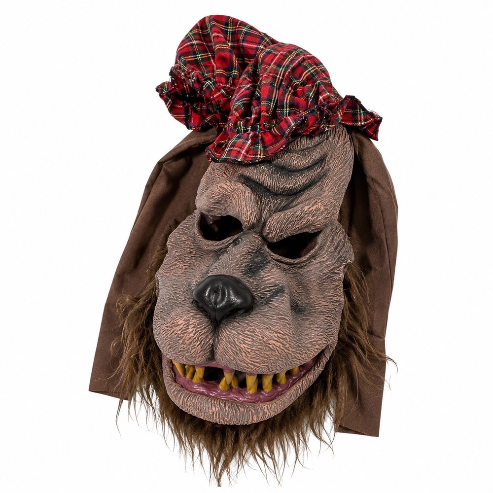 Big Bad Wolf Granny Mask Adult Halloween Little Red Riding Hood Costume Latex